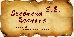 Srebrena Radušić vizit kartica